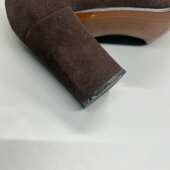 Anne Klein II Suede Brown Animal Print Leopard Loafers Shoes Size 7, Heels 3” - Picture 9 of 10